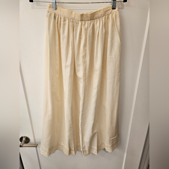 NWT - VTG - Ellen Tracy Linen Cream Color Skirt - Size 8 - Picture 11 of 11